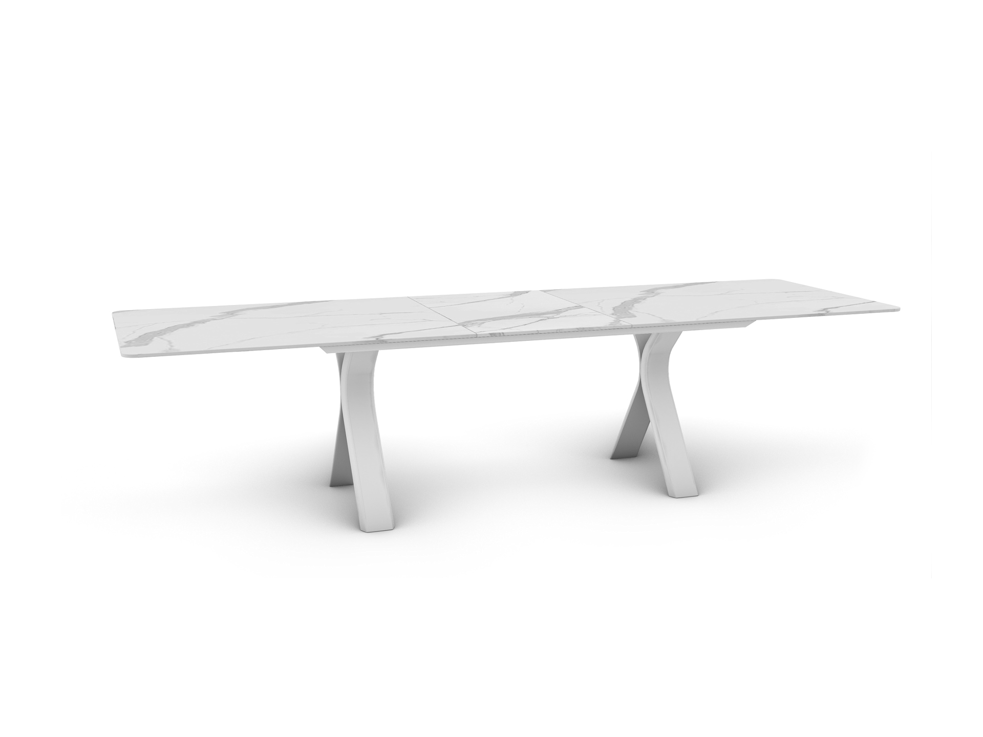Levně Carson jídelní stůl bílý 180-240 cm
