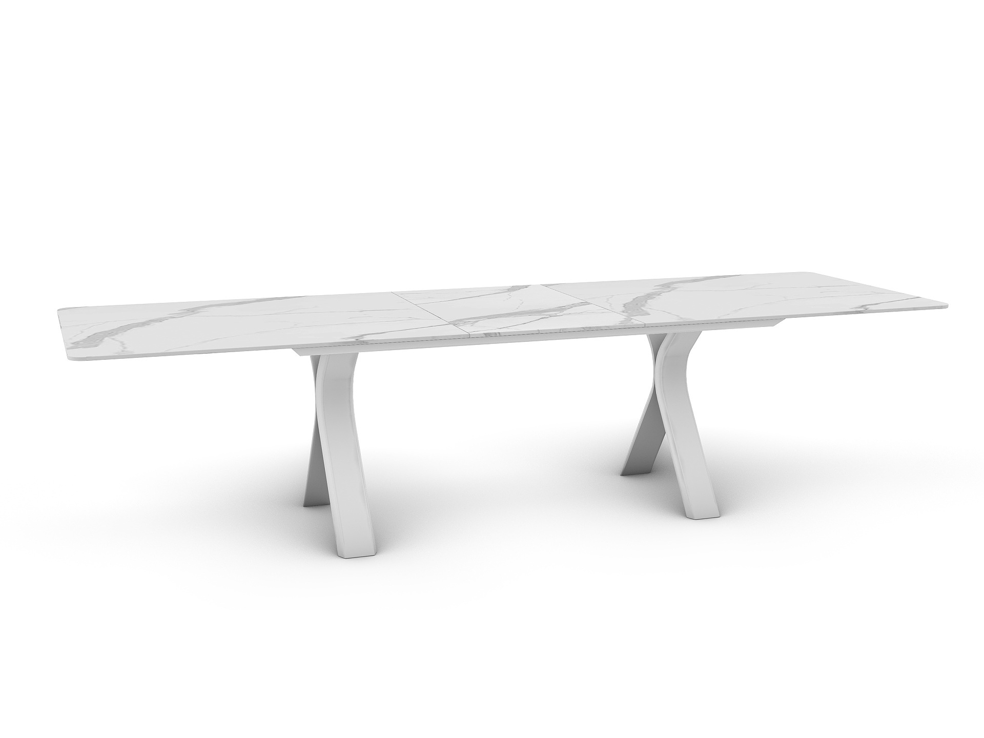 Levně Carson jídelní stůl bílý 240-300 cm