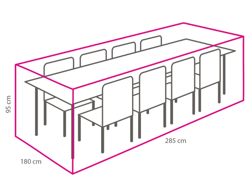 Ochranná plachta na stolovou soupravu XL II (285x180x95 cm)